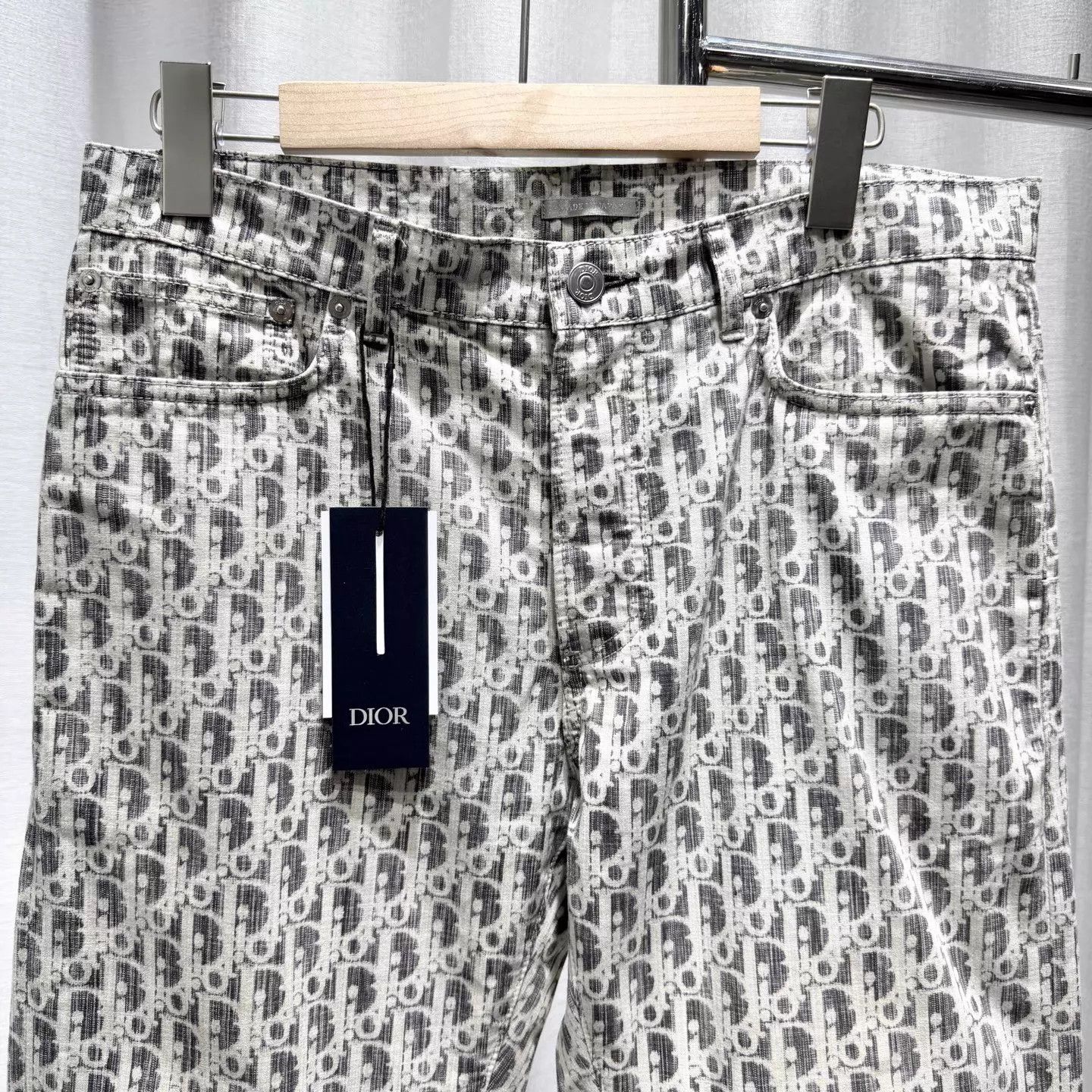Dior DIOR Oblique Monogram Straight Jeans Gray 30 Size US 30 / EU 46 - 3 Thumbnail