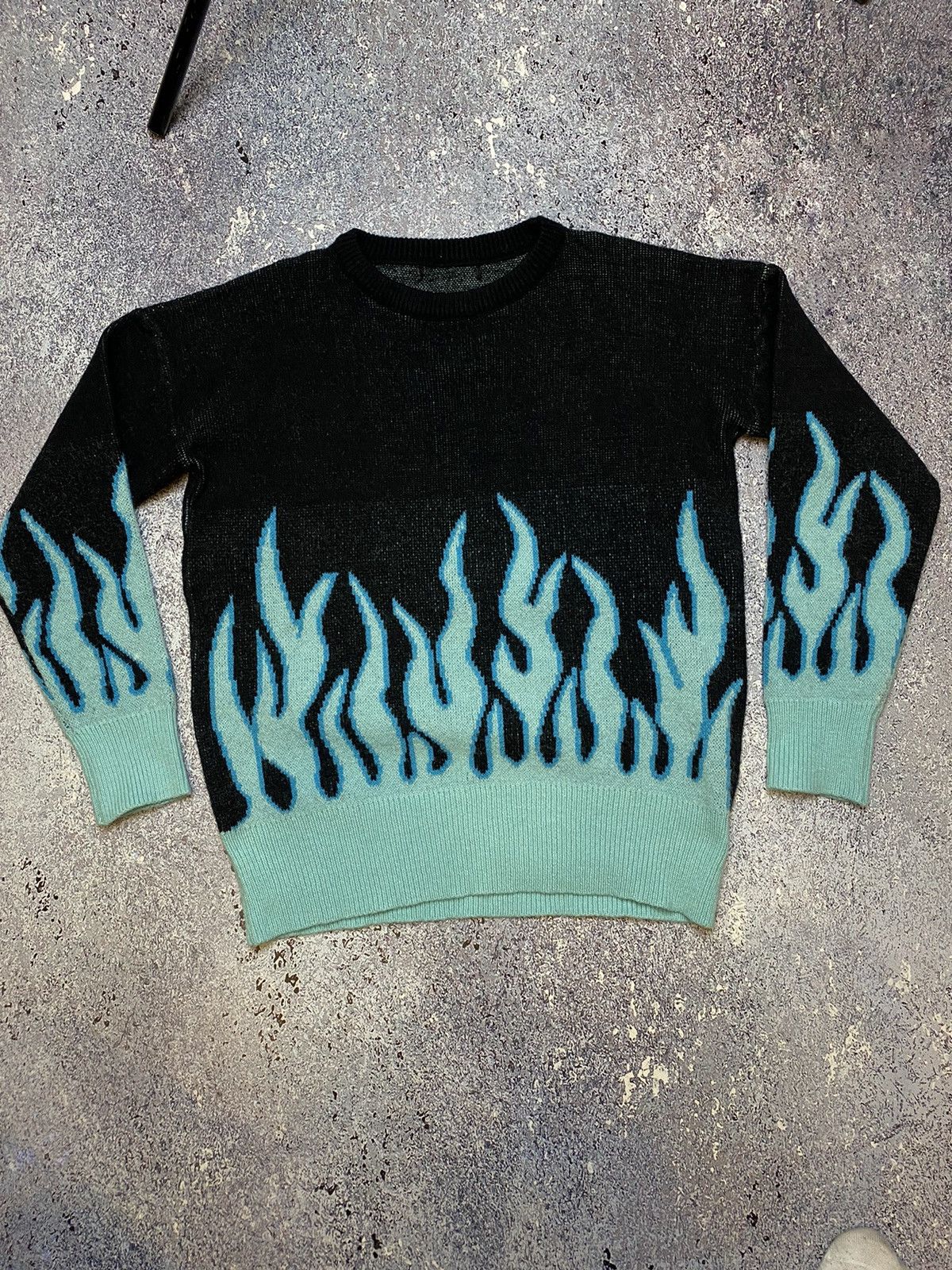 Japanese Brand 💥CRAZY Y2K FLAME KNIT SWEATER Size US S / EU 44-46 / 1 - 2 Thumbnail