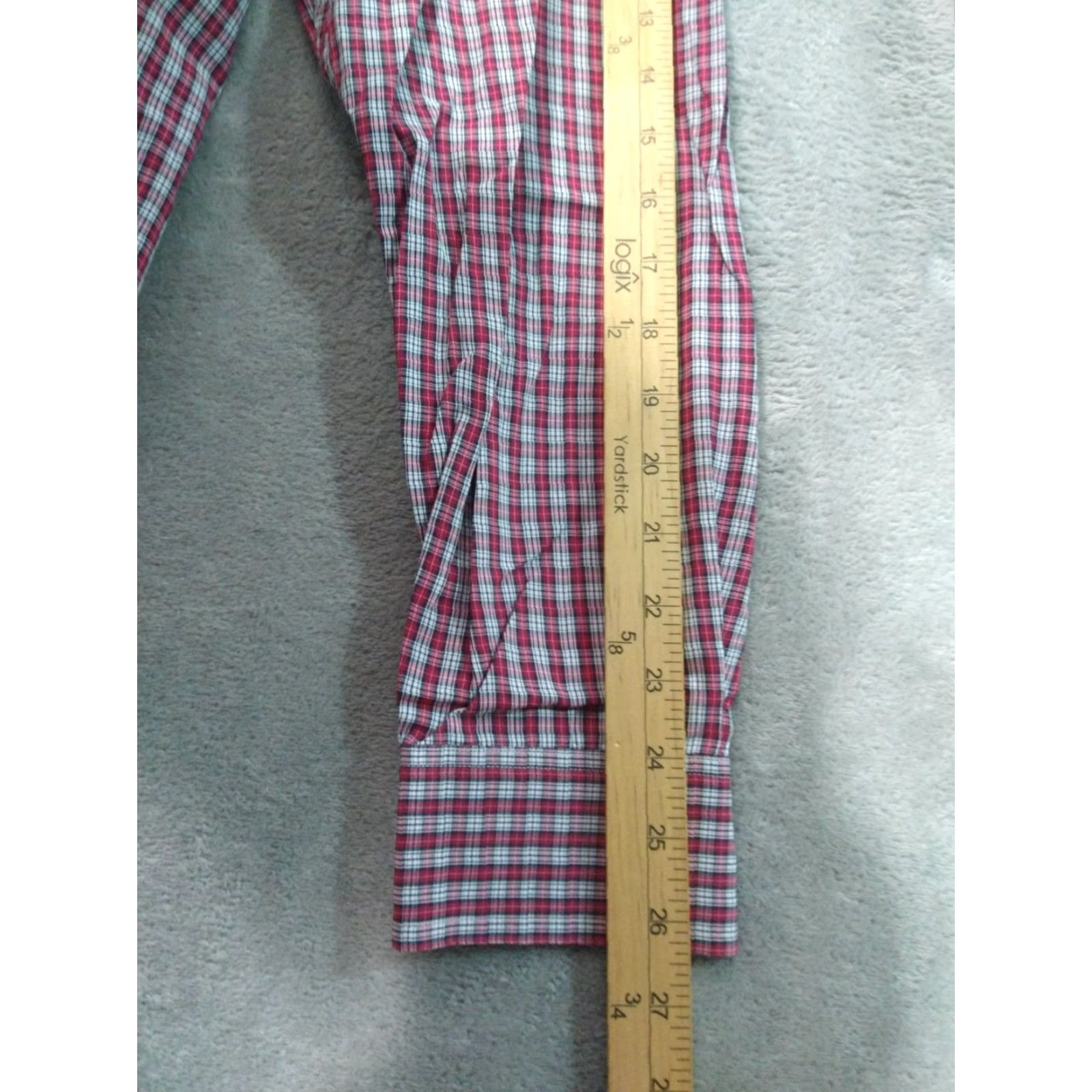 Banana Republic Banana Republic Shirt Mens XL Red Plaid Slim Fit Button-Up Long Sleeve Casual Shirt Size US XL / EU 56 / 4 - 6 Thumbnail
