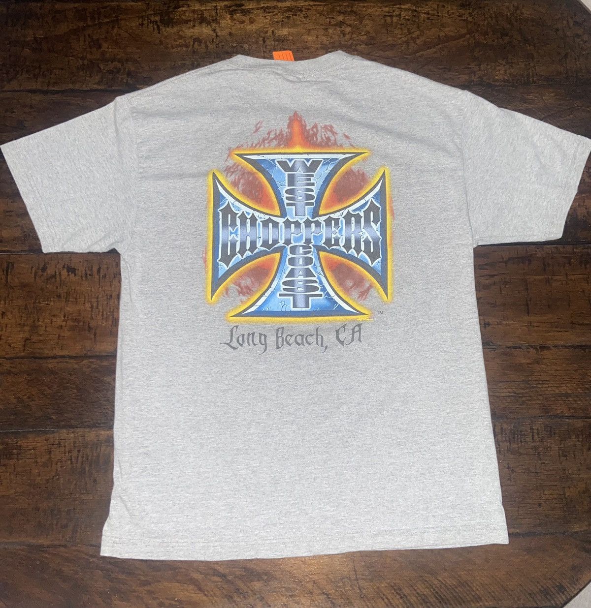 Harley Davidson -Vintage West Coast Choppers Fire Flame Gray T shirt Size US L / EU 52-54 / 3 - 1 Thumbnail