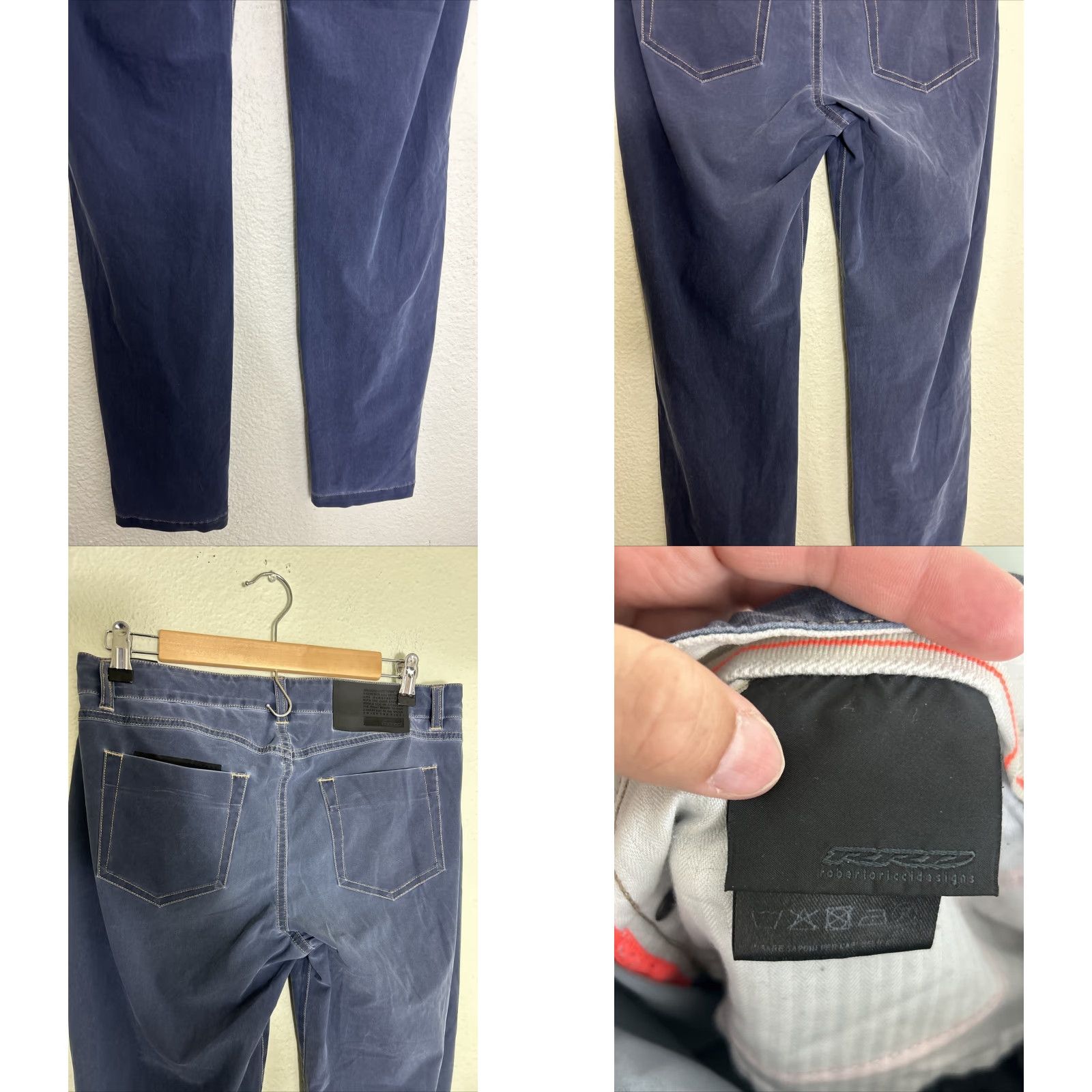 4SDESIGNS ROBERTO RICCI DESIGNS Blue Polyamide Elastane Pants Mens 42 Regular 30x31 Chino Color Blue 30 Inseam 31in Mens Size US 42 / EU 58 - 9 Thumbnail