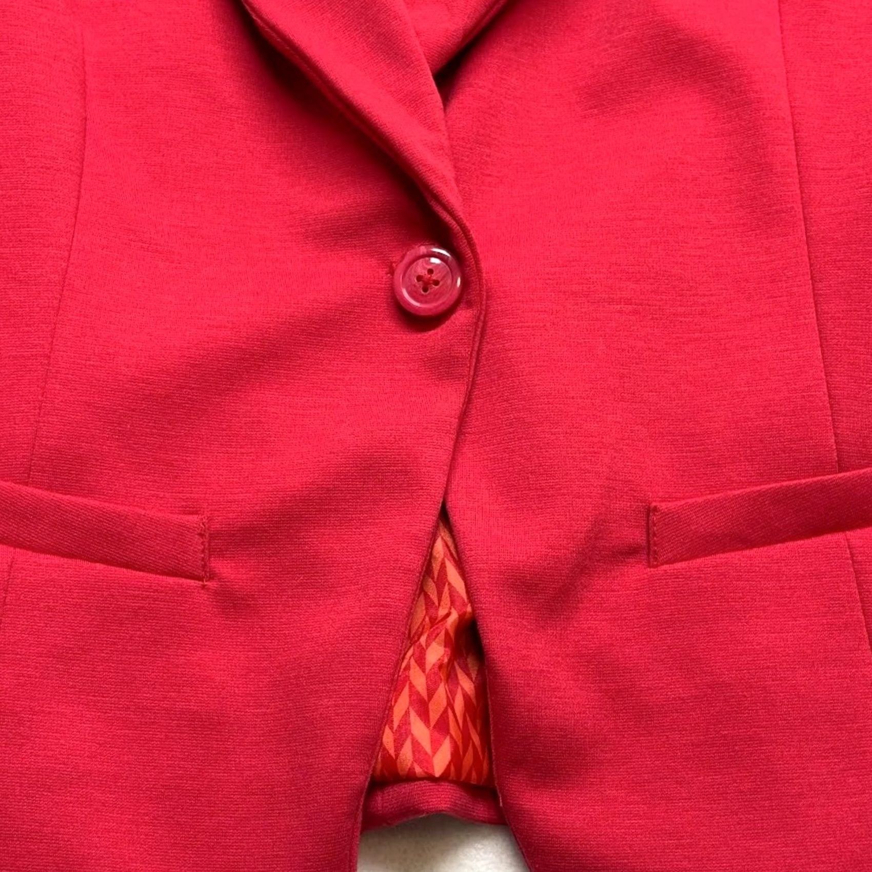 Mossimo Mossimo Blazer Red Knit One Button NWT Size L Women Vintage: No? Size L / US 10 / IT 46 - 6 Thumbnail