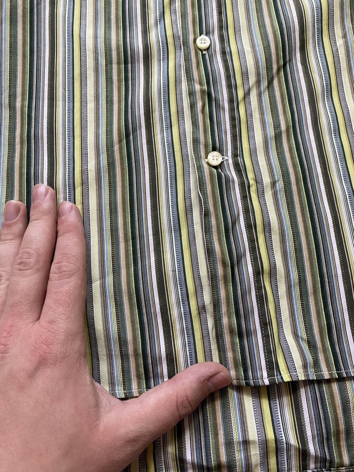 Etro × Vintage Vintage Etro Via Spartaco 3 striped designy button up shirt Size US L / EU 52-54 / 3 - 7 Thumbnail