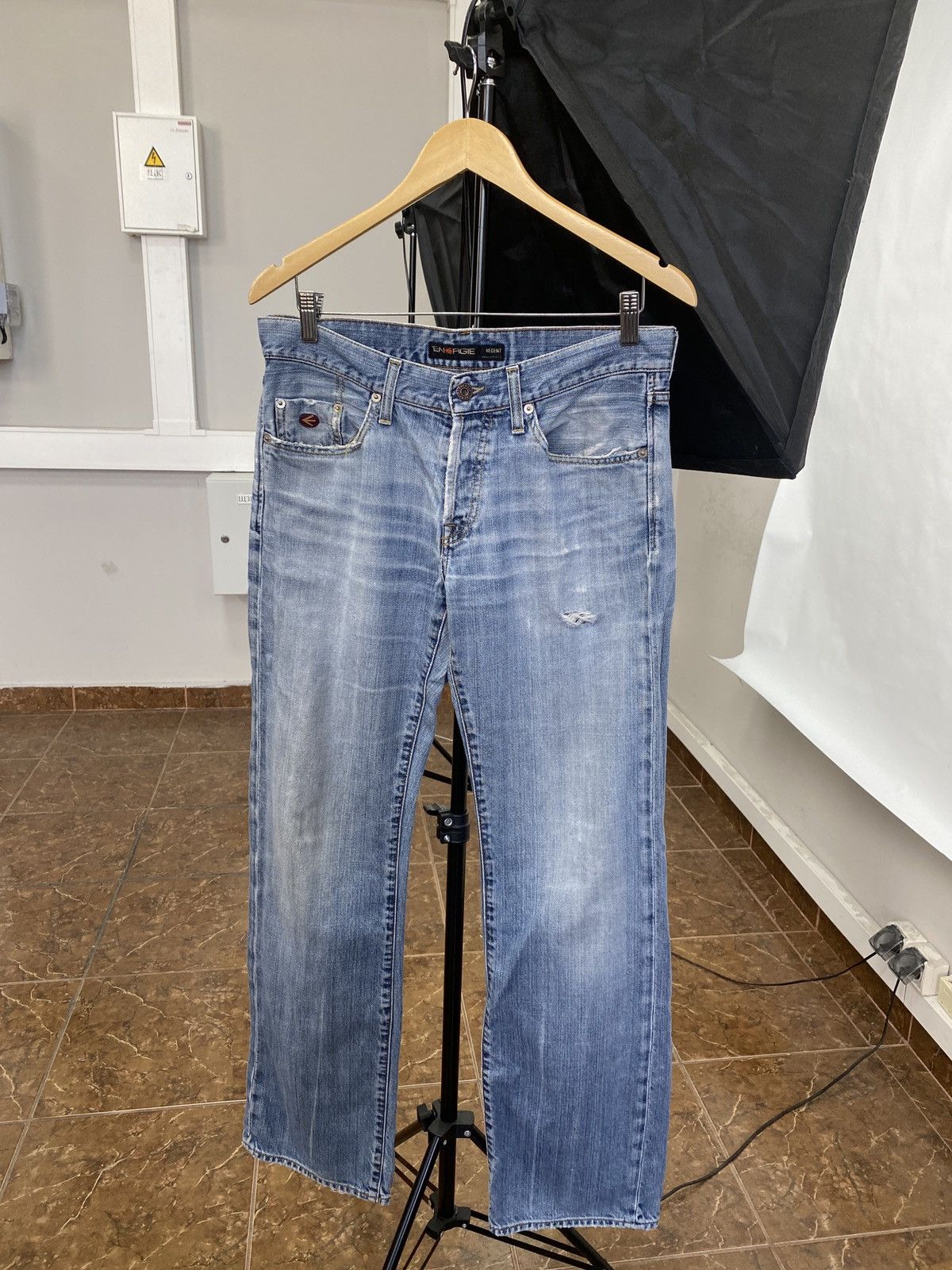 Energie 🇯🇵 Vintage 90s Energie Distressed Japanese Style Y2K Jeans Size US 32 / EU 48 - 2 Thumbnail