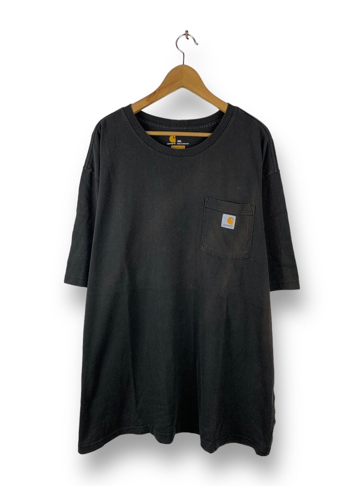 image of Steals! Carhartt Pocket Tee Original Fit Workwear Tee in Black, Men's (Size 2XL)