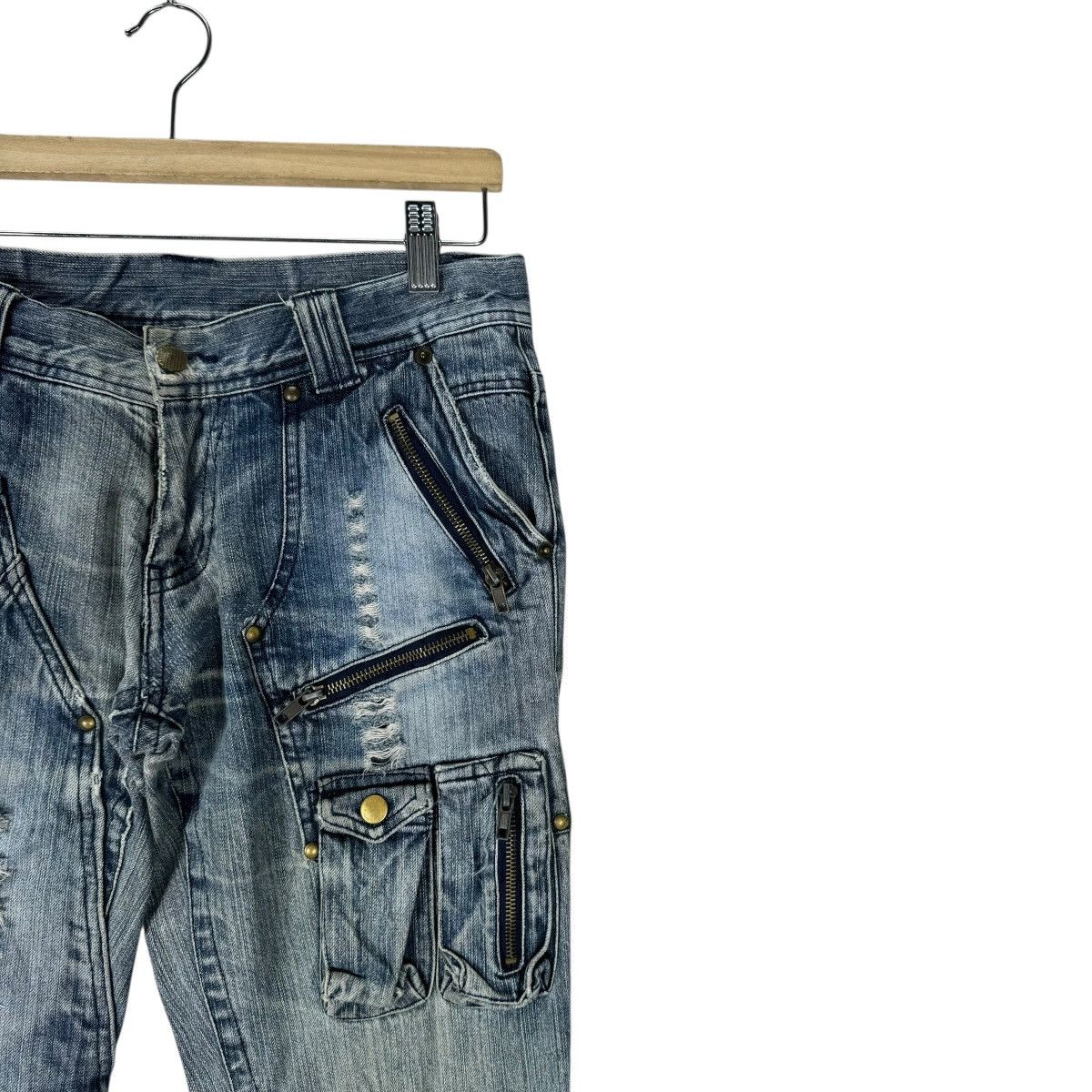 If Six Was Nine ☀️ON SESSION GOTHIC DENIM JEANS FLARE PANTS Size 32" / US 10 / IT 46 - 3 Thumbnail