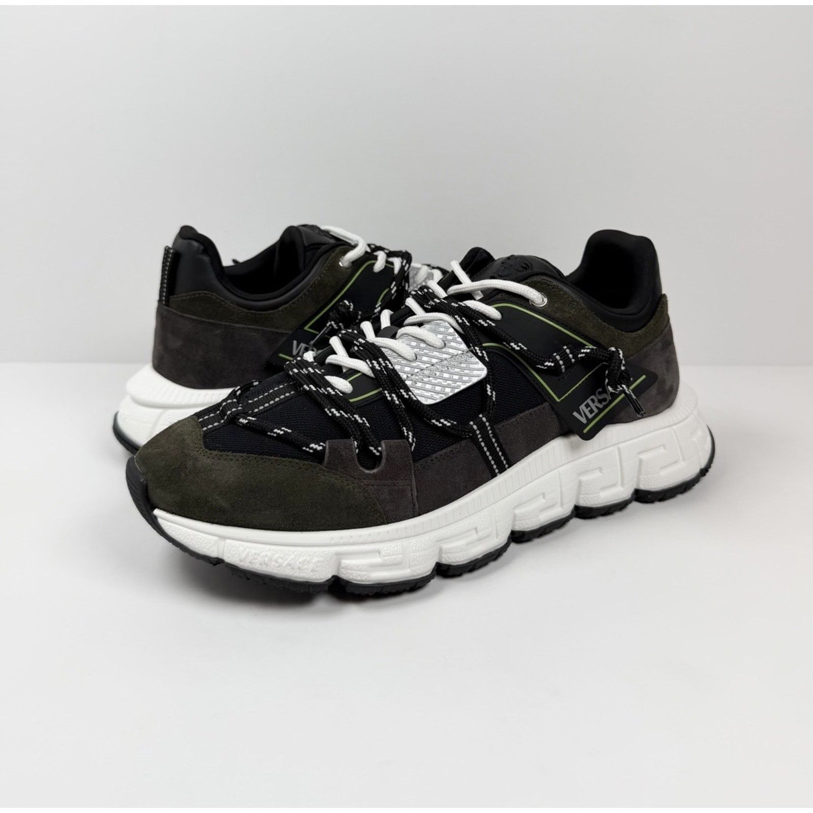 Versace Size 45EU/12US - Versace Trigreca Olive Green NEW! Size US 12 / EU 45 - 2 Thumbnail