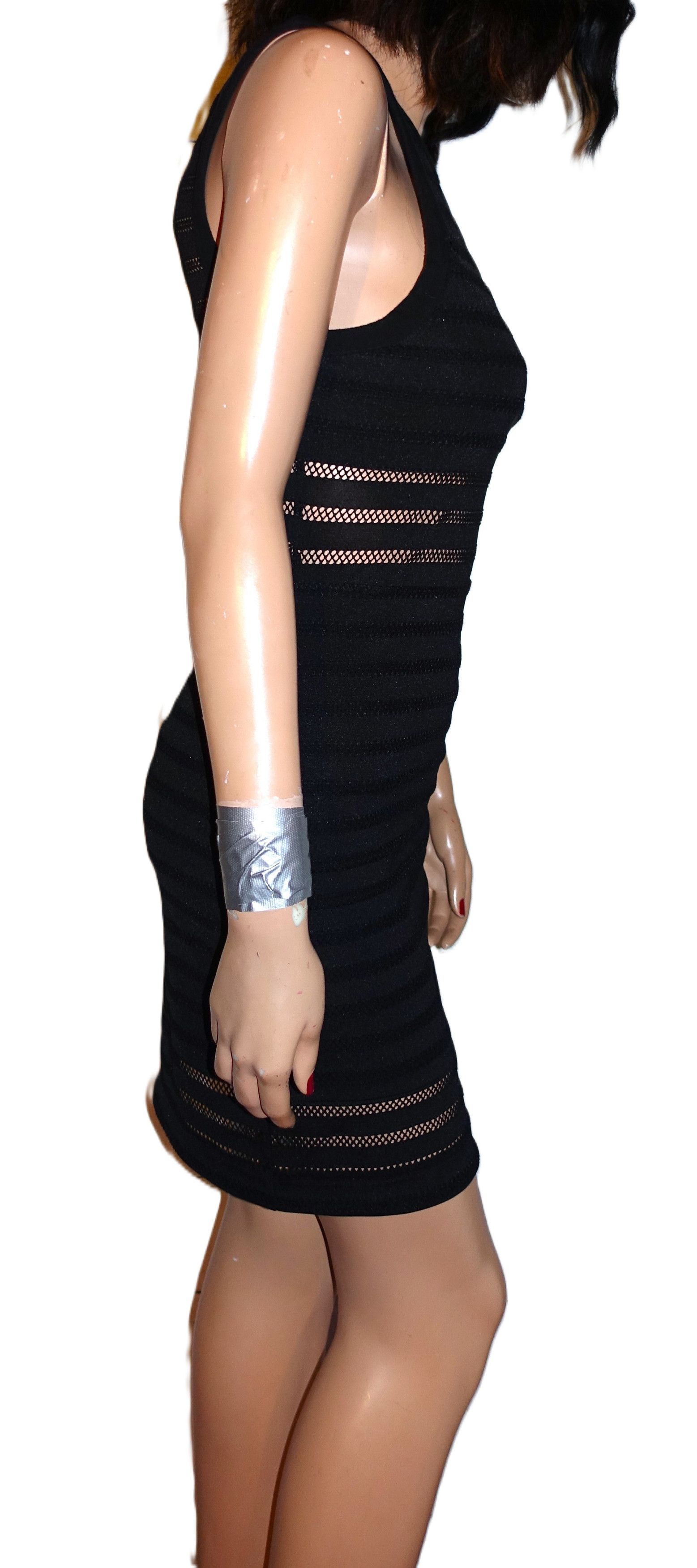 Other Silence + Noise Black Sheer Bodycon Dress M Size M / US 6-8 / IT 42-44 - 7 Thumbnail