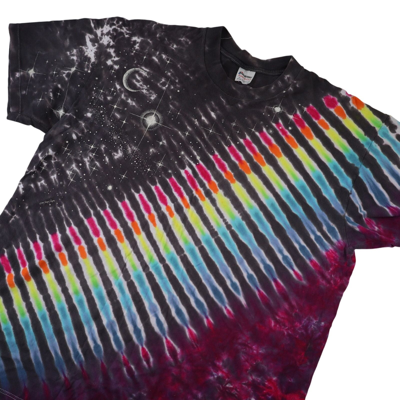Vintage Vintage Space Galaxy Tie Dye Art Shirt Size US XL / EU 56 / 4 - 2 Thumbnail