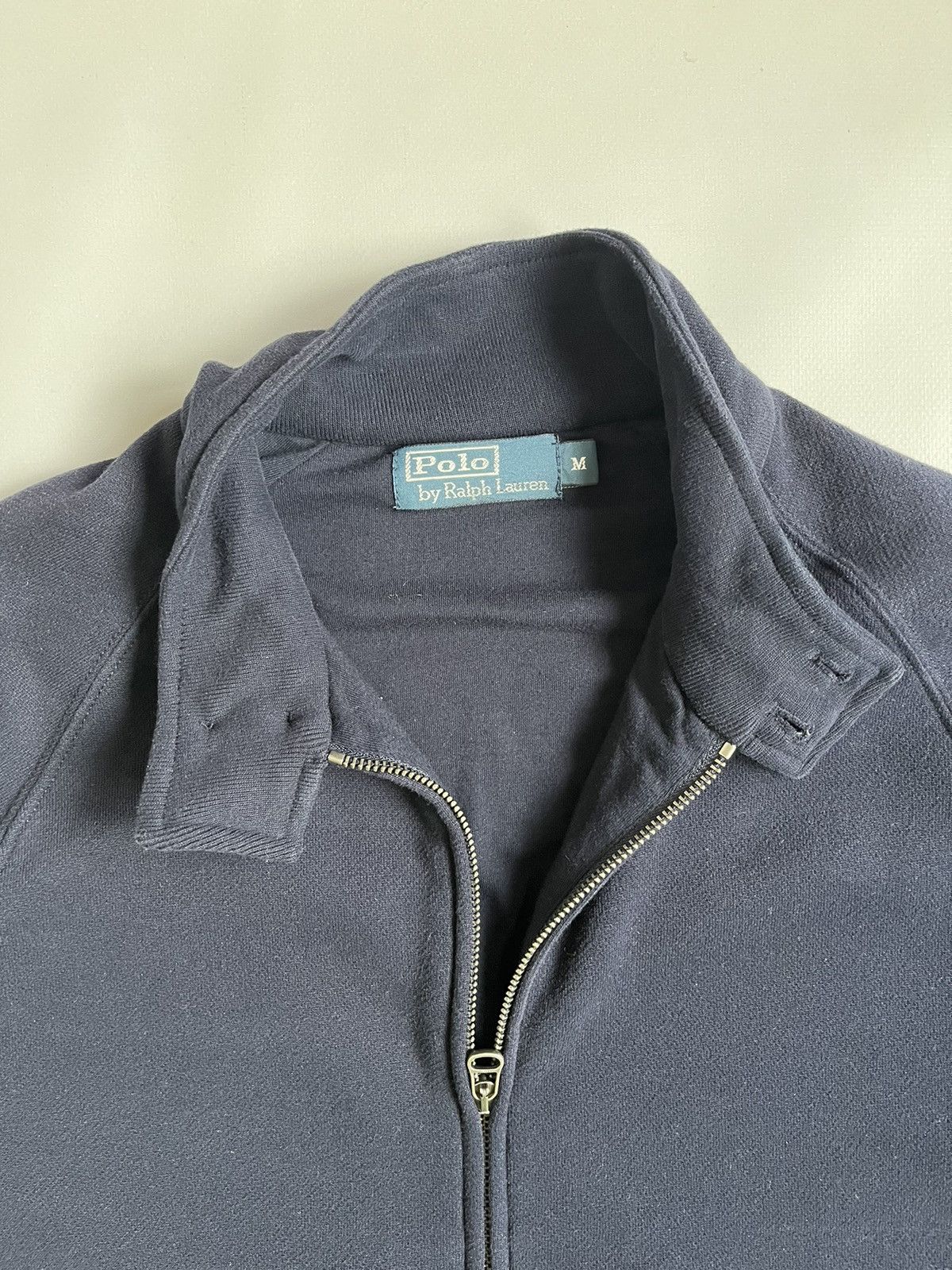 Polo Ralph Lauren Vintage 90s Polo Ralph Lauren Blue Cotton Bomber Sweatshirt Size US M / EU 48-50 / 2 - 4 Thumbnail