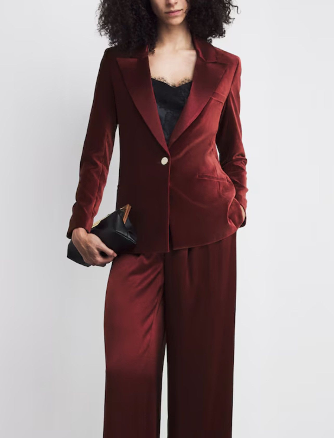 Alice + Olivia ALICE + OLIVIA Velvet Single-Breasted Blazer size 12 Size XL / US 12-14 / IT 48-50 - 3 Thumbnail