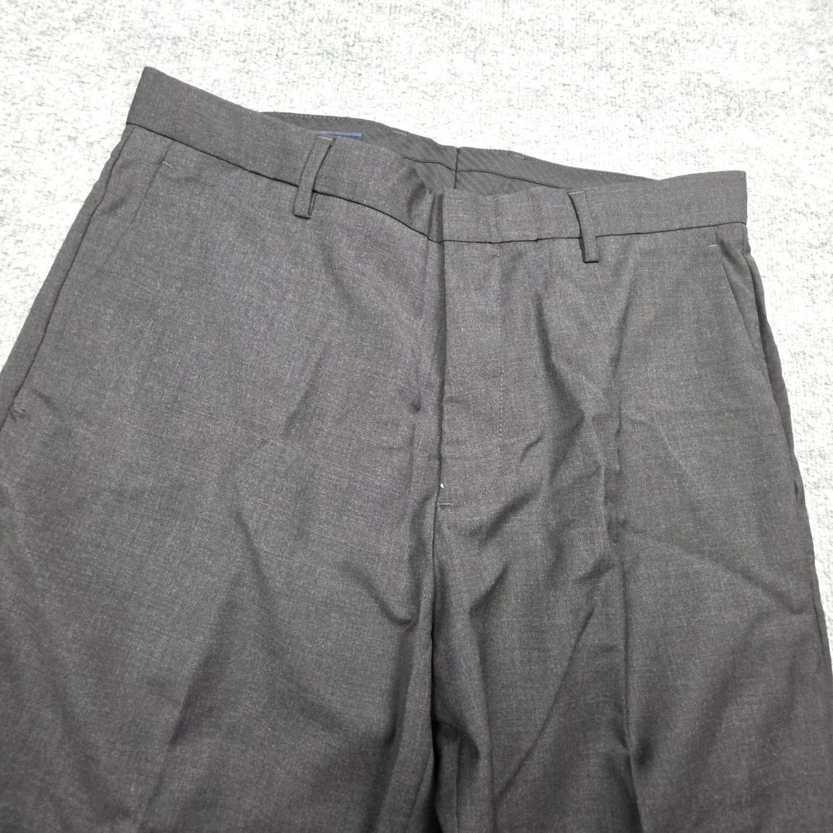 J.Crew VINTAGE J.CREW Wool Dress Pants Men 32 x 32 Gray Lined Creased Straight Leg Size US 32 / EU 48 - 4 Thumbnail