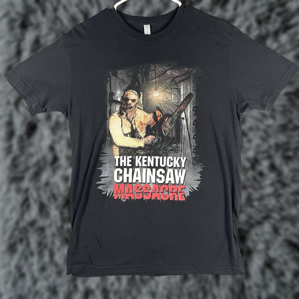 Next Level Next Level T-Shirt Kentucky Chainsaw Massacre Black M Men Horror Haunted House graphic print Crew Neck Short Sleeve Vintage: No Size US M / EU 48-50 / 2 - 1 Thumbnail