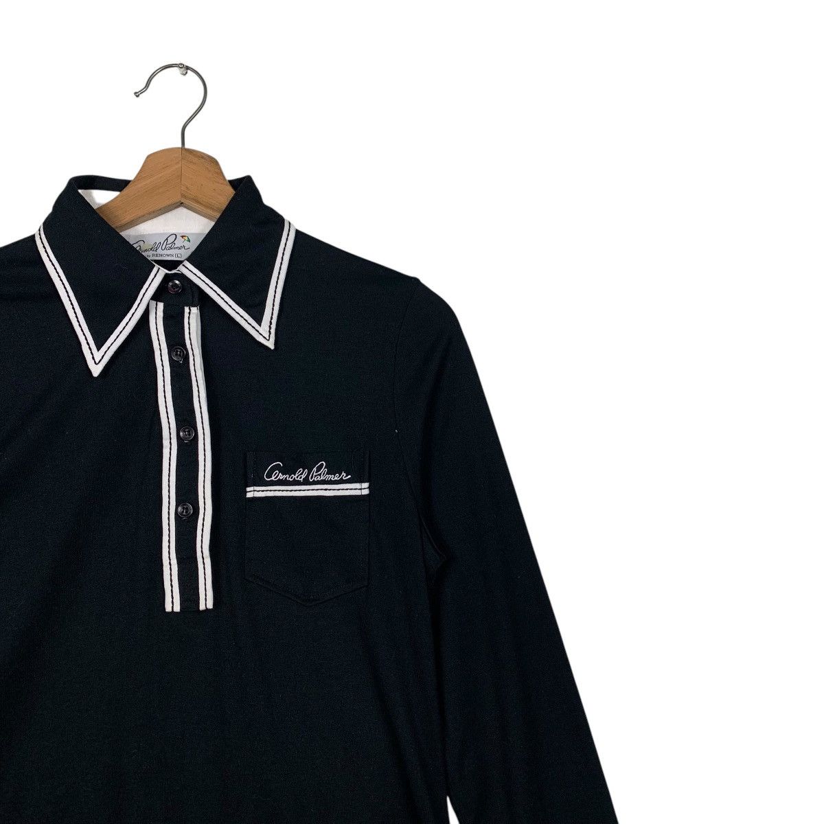 RENOWN ARNOLD PALMER Retro Long Sleeve Polos Shirt #2614-C117 Size L / US 10 / IT 46 - 5 Thumbnail
