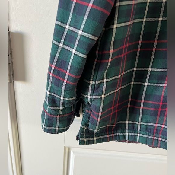 L.L. Bean Womens Plaid Flannel Hooded Button-Up Shirt Jacket W/ Pocket Size M / US 6-8 / IT 42-44 - 3 Thumbnail