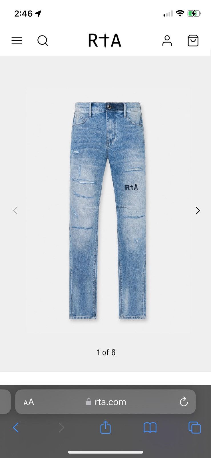 Rta Vintage ripped RTA denim jeans Size US 32 / EU 48 - 1 Thumbnail