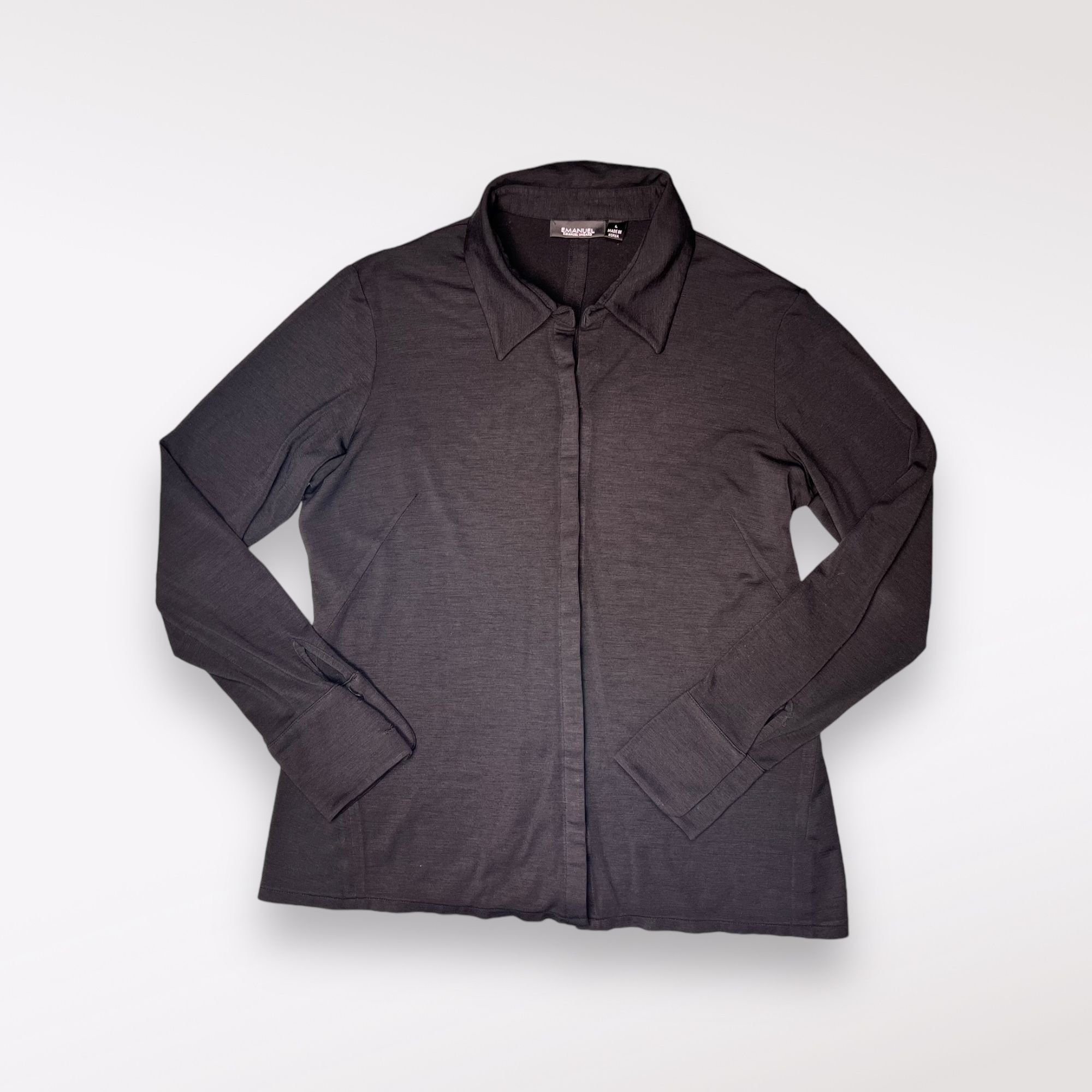 Emanuel Ungaro VTG Emanuel Ungaro Wool Blend Button-Up Blouse Large Size L / US 10 / IT 46 - 10 Thumbnail
