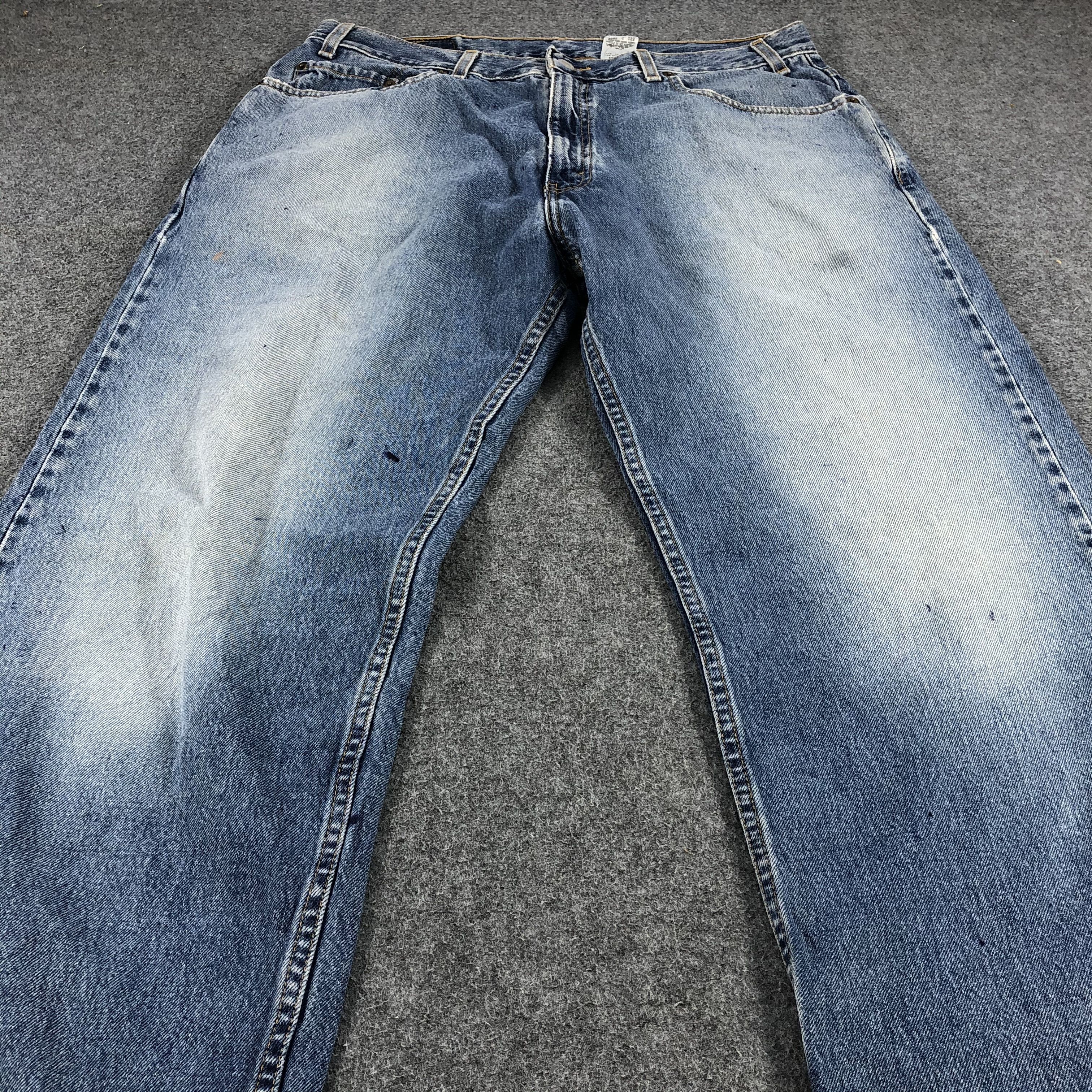 Levi's Faded Blue Vintage Levis 569 Jeans Straight Denim-J1067 Size US 35 - 3 Thumbnail