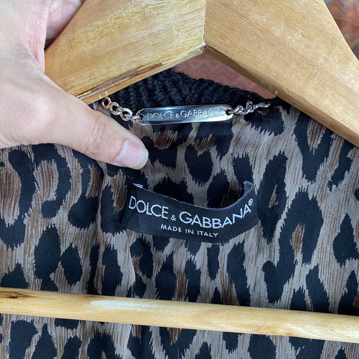 Dolce & Gabbana DOLCE & GABBANA Black Wool Blend Herringbone Jacket Size M / US 6-8 / IT 42-44 - 10 Thumbnail