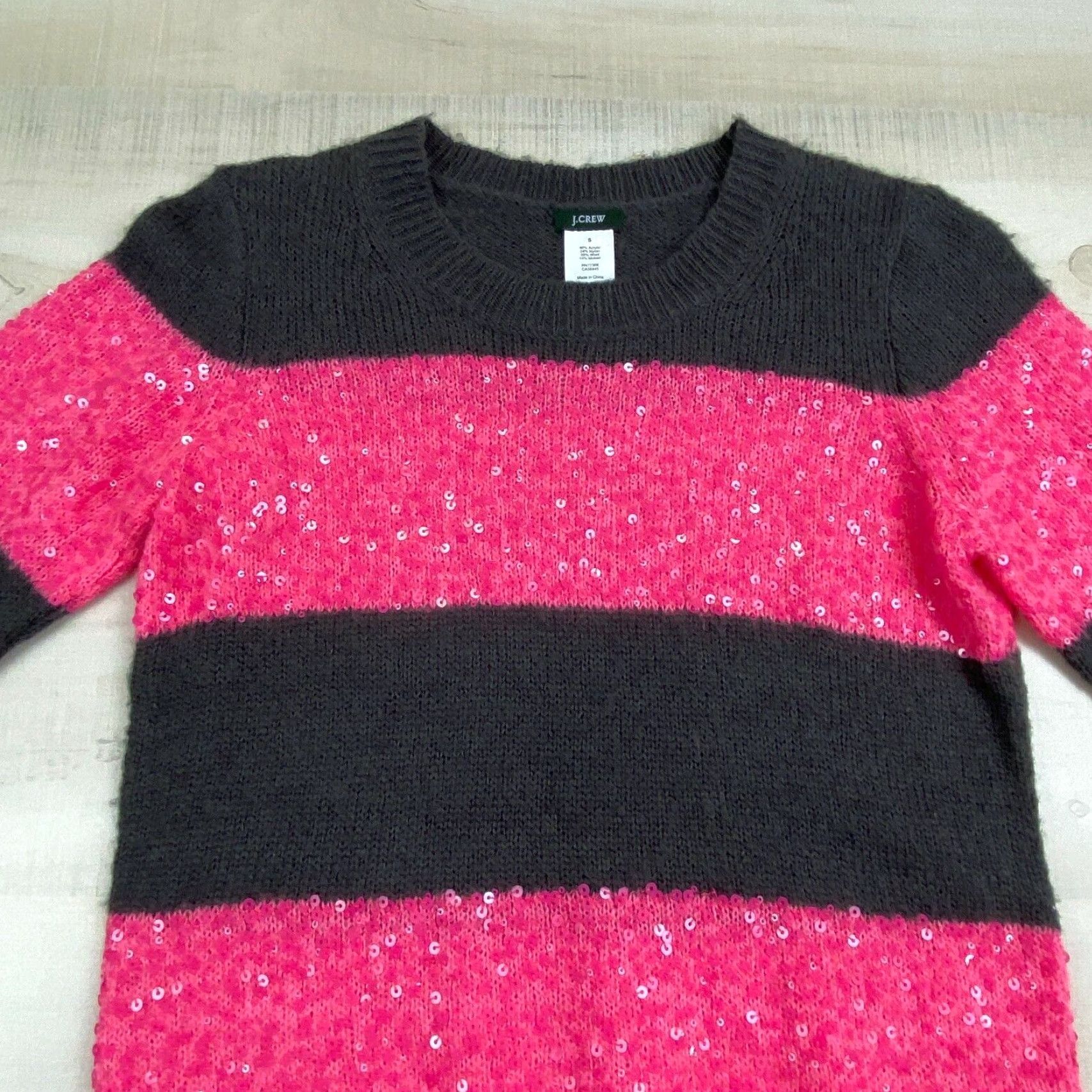 J.Crew J.Crew Women's Striped Sequin Sweater Small Multicolor Size S / US 4 / IT 40 - 2 Thumbnail