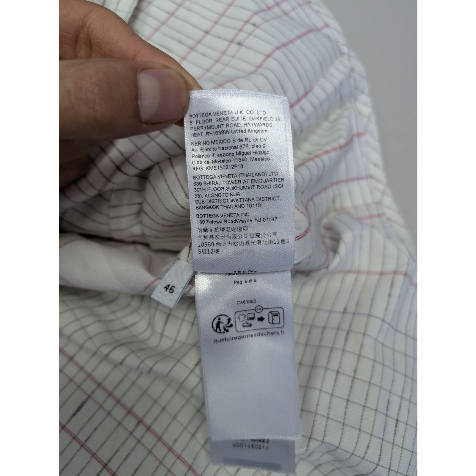 Bottega Veneta o1rshd1 Multicolor Notebook Cotton Shirt in Off White / Pink Size US S / EU 44-46 / 1 - 21 Thumbnail