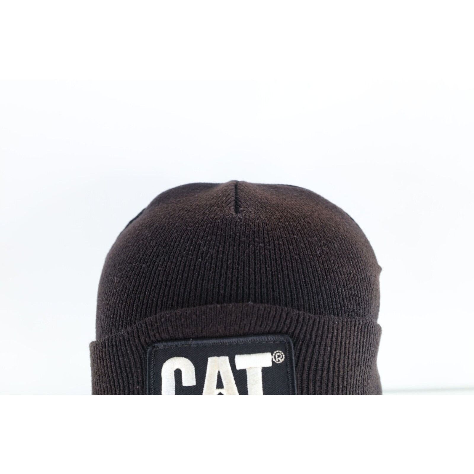 Caterpillar × Vintage Vintage 90s Cat Caterpillar Spell Out Patch Sun Faded Beanie Size ONE SIZE - 3 Thumbnail