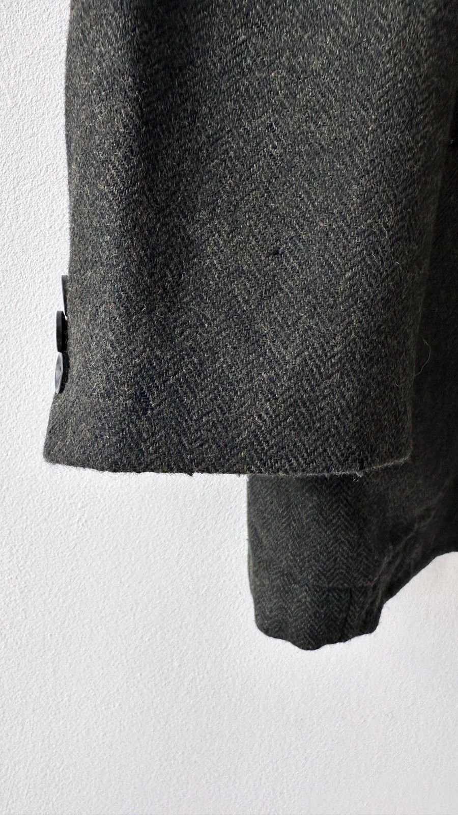 Ermenegildo Zegna Vtg Zegna Soft Green Herringbone Wool Blazer Dark Academia Size 42R - 15 Thumbnail