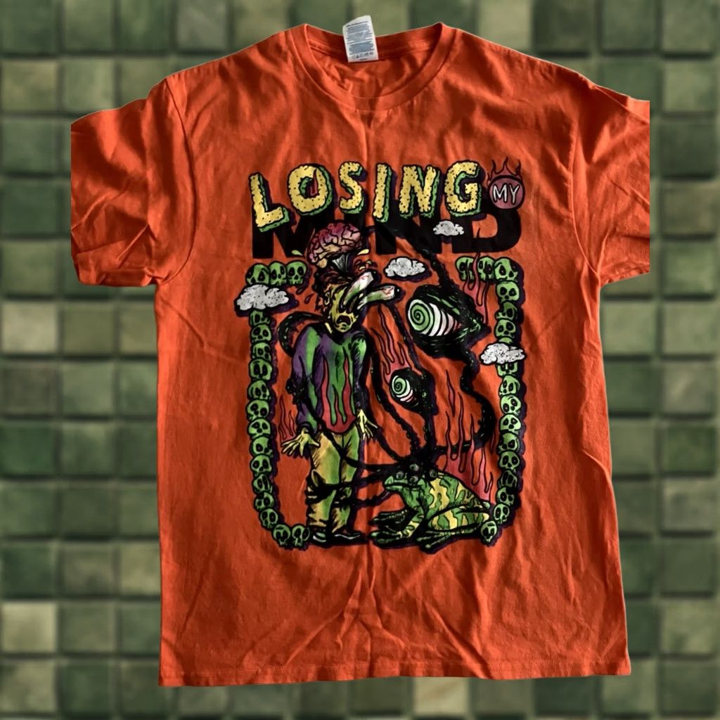 Delta Delta Pro Weight Losing My Mind Orange Tee- Shrooms Magic Mushrooms Zombie Shirt Unisex Adults M Black Size US M / EU 48-50 / 2 - 1 Thumbnail