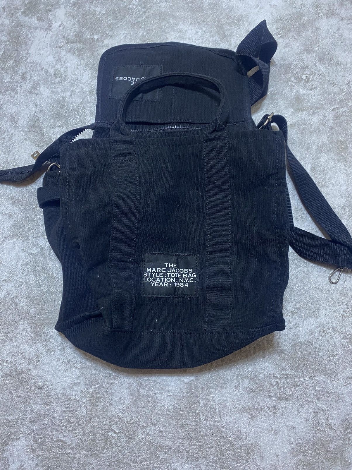 Marc Jacobs Marc Jacobs The Tote Bag Black Canvas Medium Size ONE SIZE - 4 Thumbnail