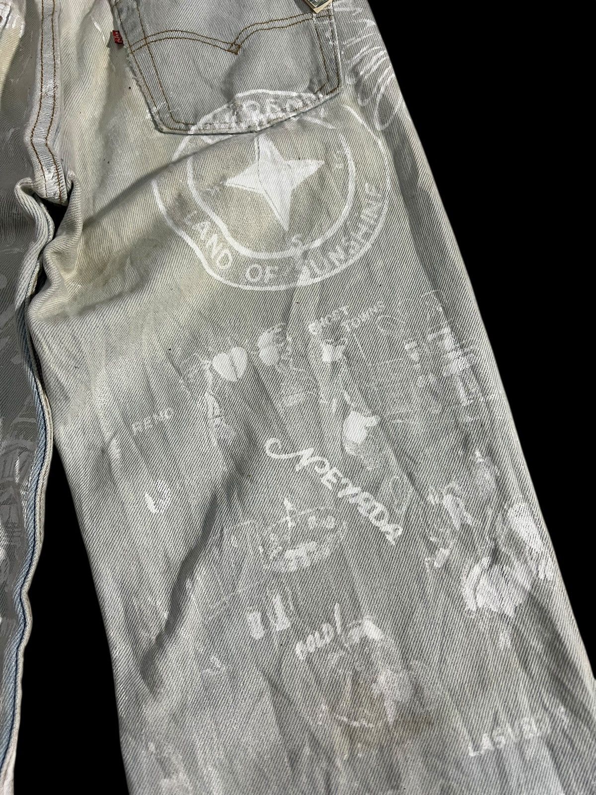 Levi's 🔥Vintage 90’s Levis 501 Vortex Designs Jean #USA Size US 29 - 16 Thumbnail