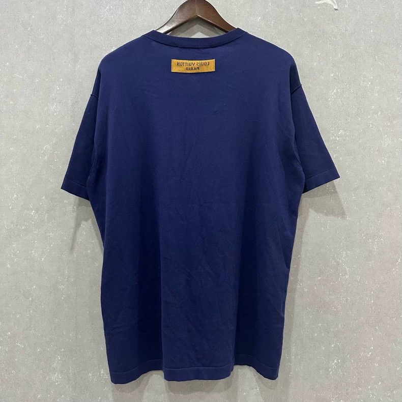 Louis Vuitton Louis Vuitton Blue cola knit short sleeves 2505-Nextarrow Size US L / EU 52-54 / 3 - 2 Thumbnail