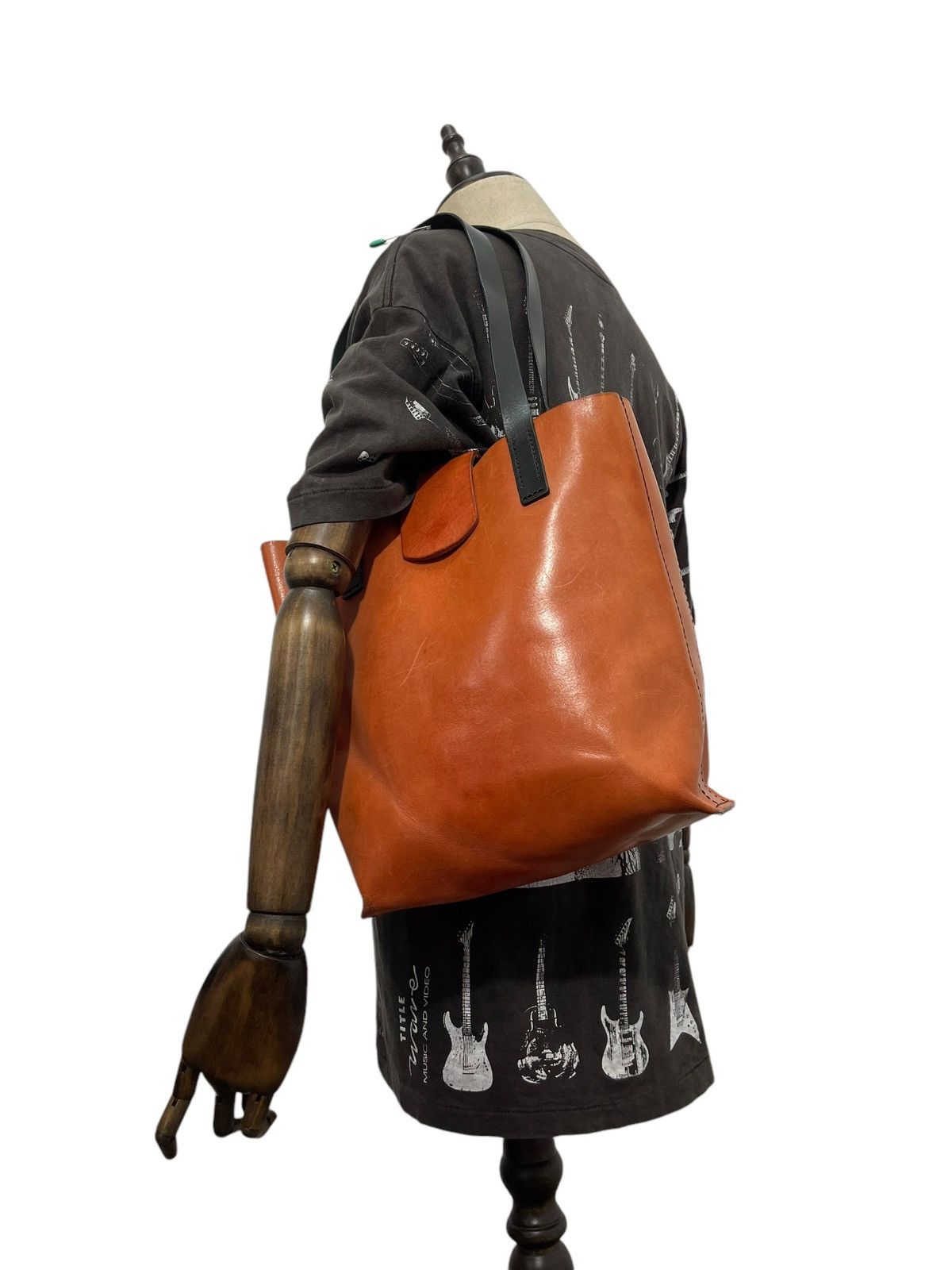 Leather Full Leather Unknown Handmade Japan Tote Shoulder Bag 4🟩 Size ONE SIZE - 1 Thumbnail