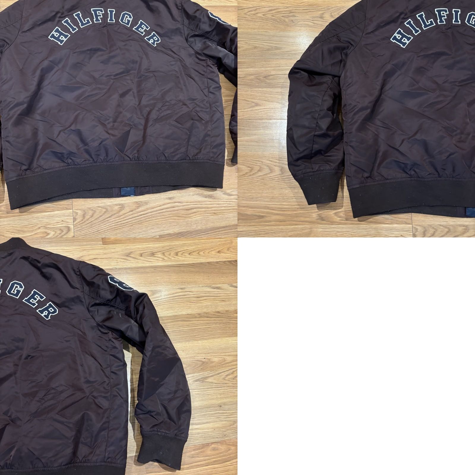 Tommy Hilfiger Tommy Hilfiger Bomber Jacket Coat Satin Brown 85 Patch Men’s Size XXL Regular Quilted Lined Zip Casual Vintage No Size US XXL / EU 58 / 5 - 9 Thumbnail