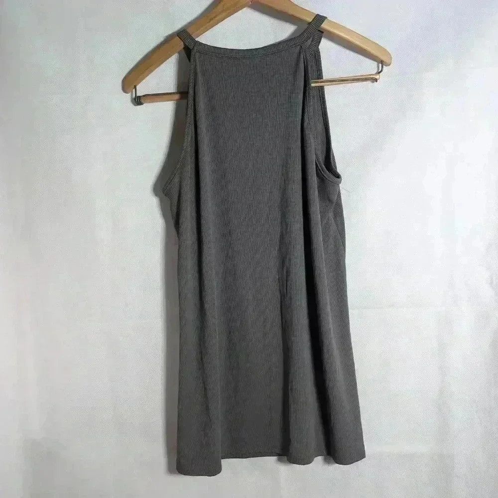 Vintage Perout Sleek Ribbed Strappy shell Gray sz L Size L / US 10 / IT 46 - 2 Thumbnail