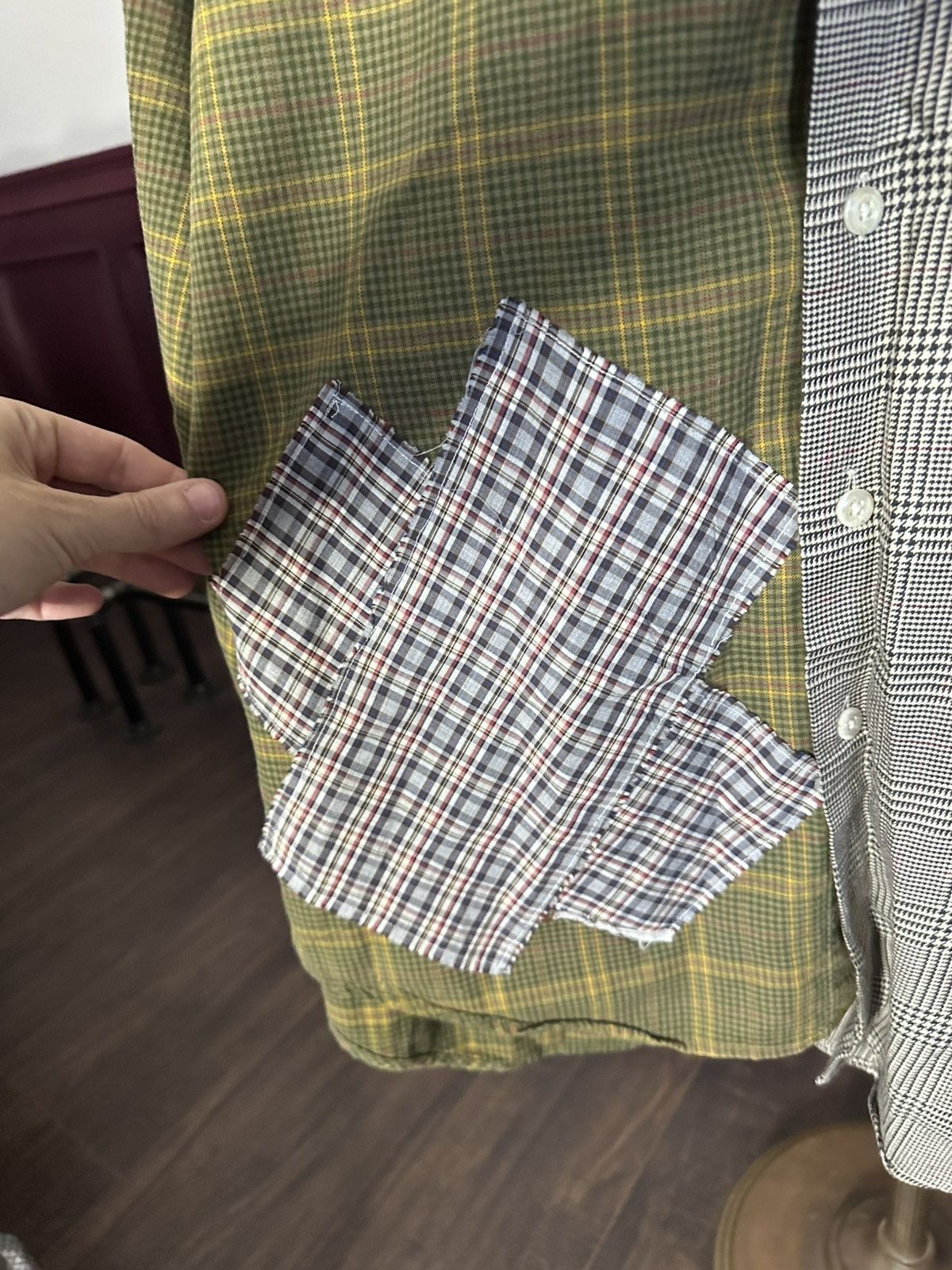 Other UPDT cut & sew upcycled flannel check patched shitt Size US L / EU 52-54 / 3 - 3 Thumbnail