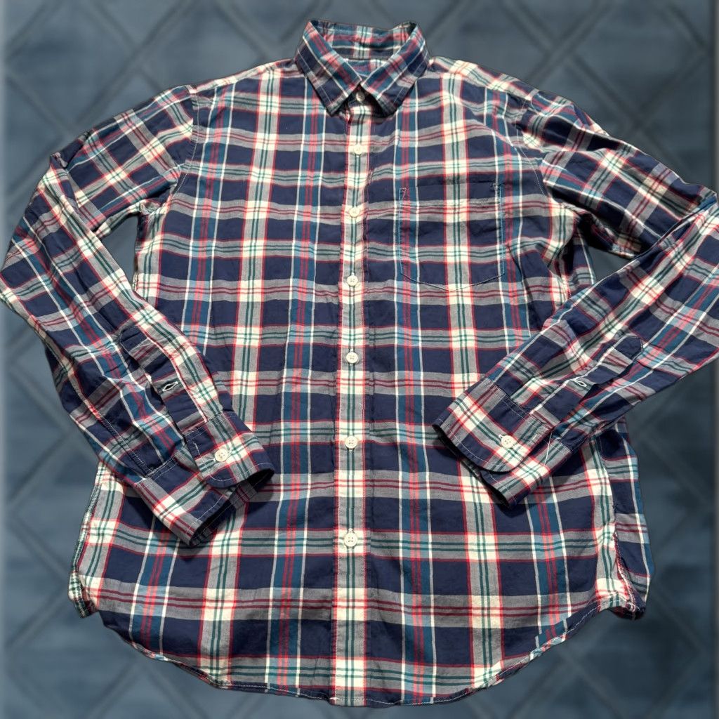 J.Crew J.CREW Shirt Mens Small Blue Plaid Light Weight 100% Cotton Slim Fit Casual Size US S / EU 44-46 / 1 - 1 Thumbnail