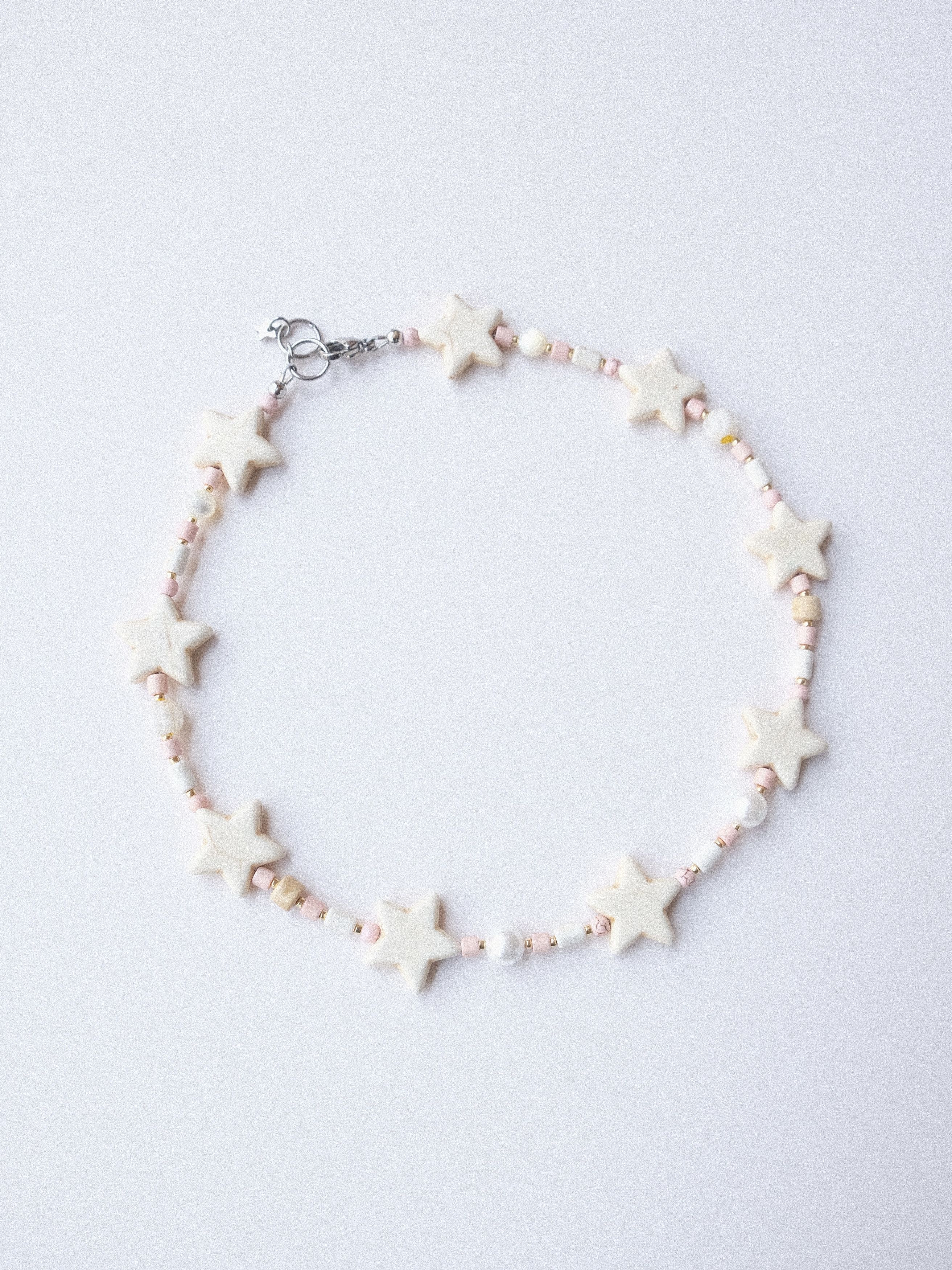 Handmade × Jewelry Handmade Barbie Pink Star Tophus Gemstone Necklace 16in Size ONE SIZE - 7 Thumbnail