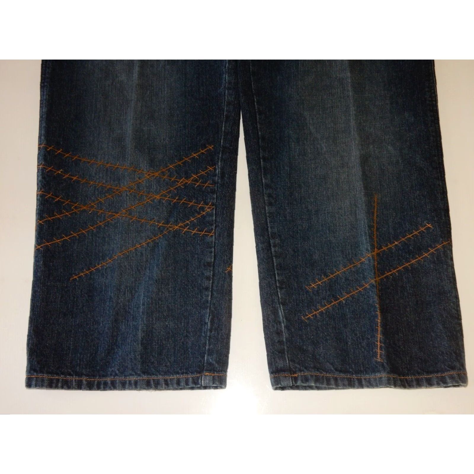 Denime VINTAGE Pure Playaz Men's Denim Jeans Tapered 34x33 Blue Baggy 90s Size US 34 / EU 50 - 6 Thumbnail