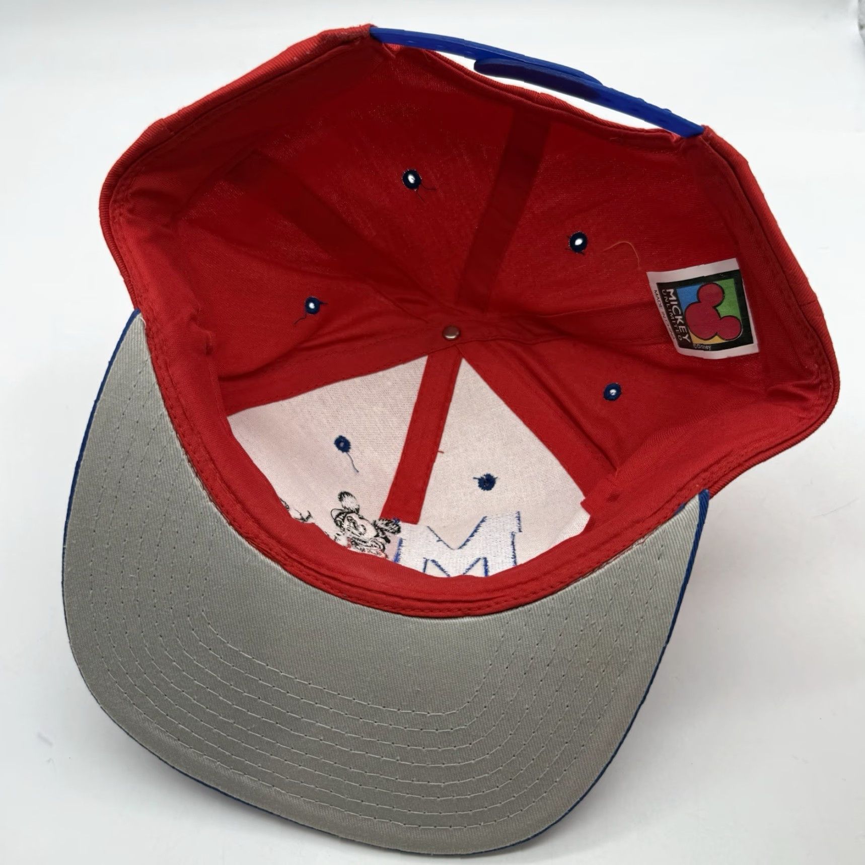 Mickey Unlimited VINTAGE Mickey Unlimited Mens Hat Snapback Disney Red Blue Size ONE SIZE - 6 Thumbnail