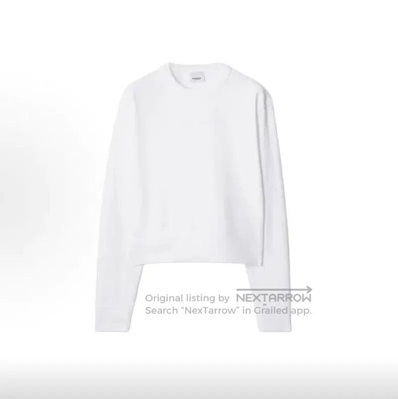 Burberry Burberry Spring Autumn White Logo Cropped Sweatshirt. Size M / US 6-8 / IT 42-44 - 1 Thumbnail