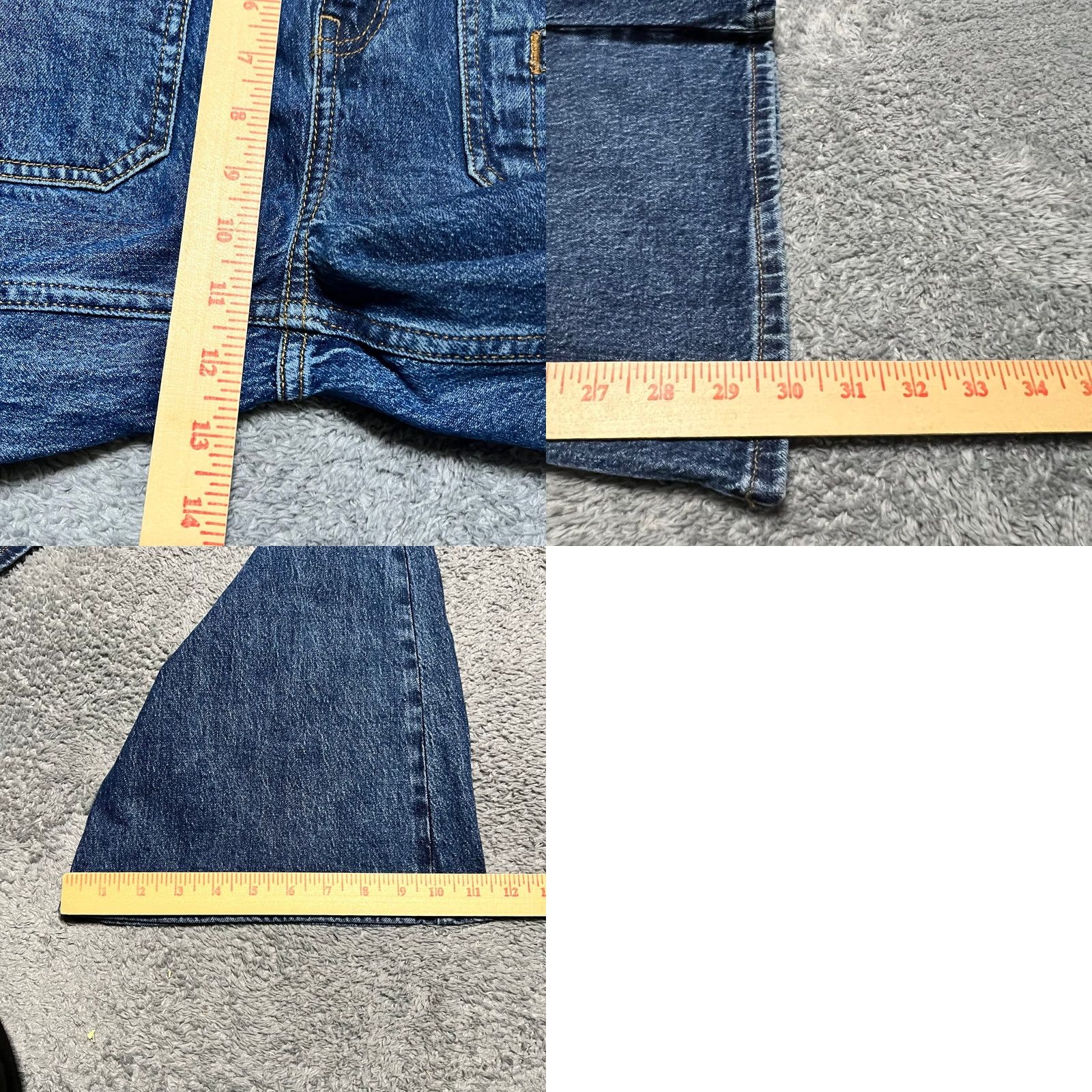 Vintage VINTAGE Seventy Mochi Queenie Jeans Womens 29 Flare High Rise Blue Denim 30x30 Womens Size 29" - 8 Thumbnail