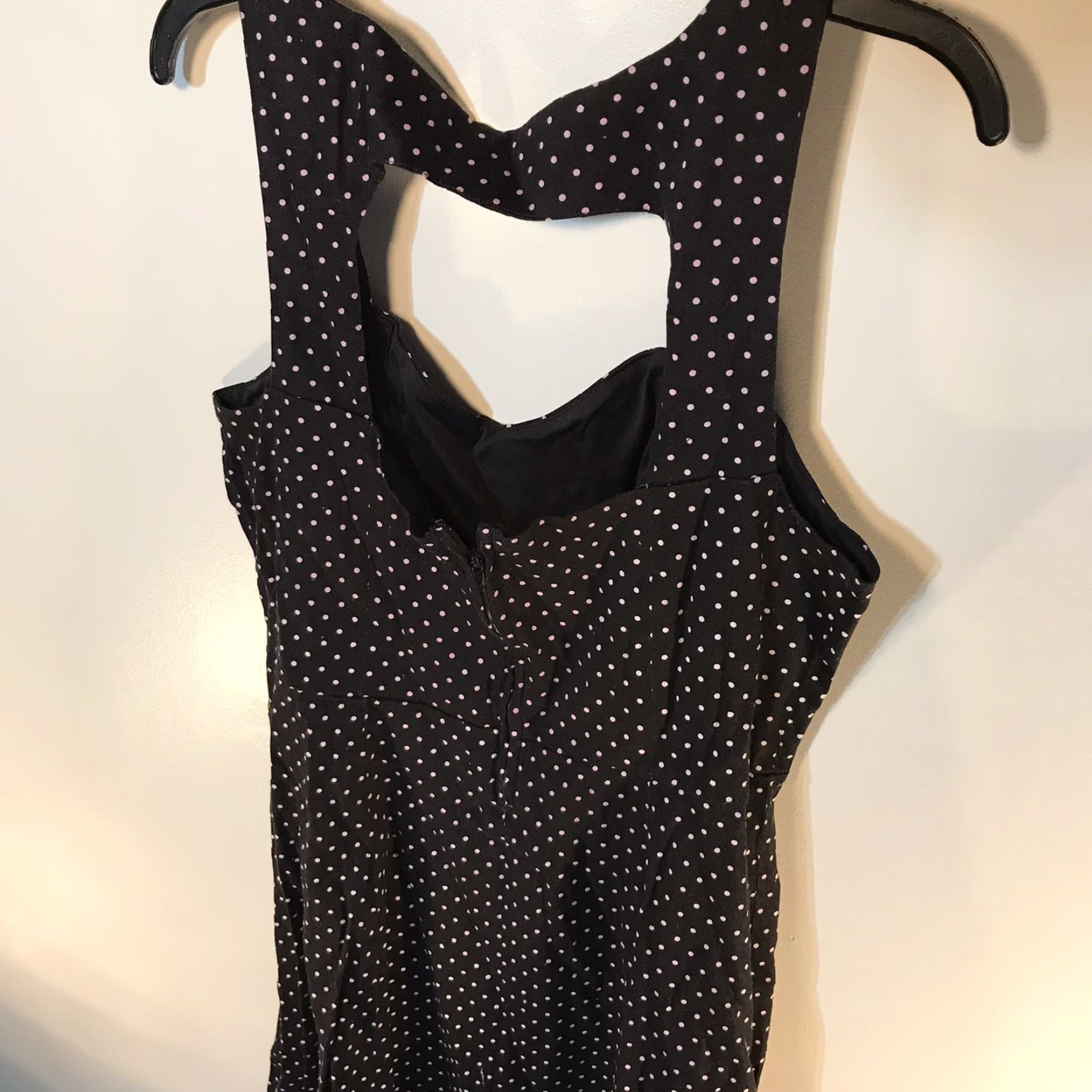 Torrid Torrid Women's Plus Size Midi Dress Sleeveless Polka Dot Cotton Spandex Fit & Flare Summer Casual Dress Size 14 Black White Size XL / US 12-14 / IT 48-50 - 4 Thumbnail
