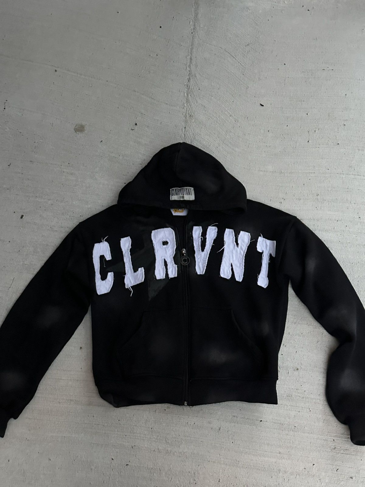 clairvoyant black zip up hoodie