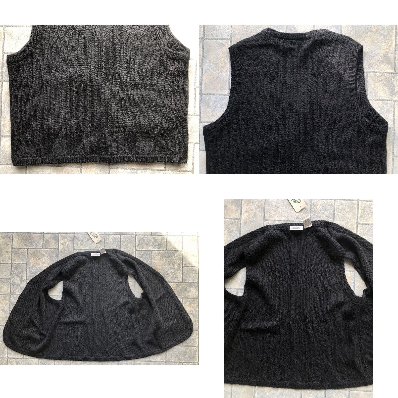 Vintage NWT Club Classics Vest Wool Acrylic Size M Black Womens Size M / US 6-8 / IT 42-44 - 8 Thumbnail