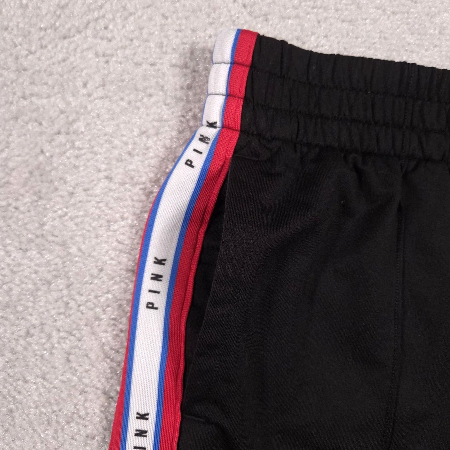 Pinko PINK Victoria's Secret Shorts Womens M Black Logo Side Stripe Athletic Gym Size 32" / US 10 / IT 46 - 3 Thumbnail
