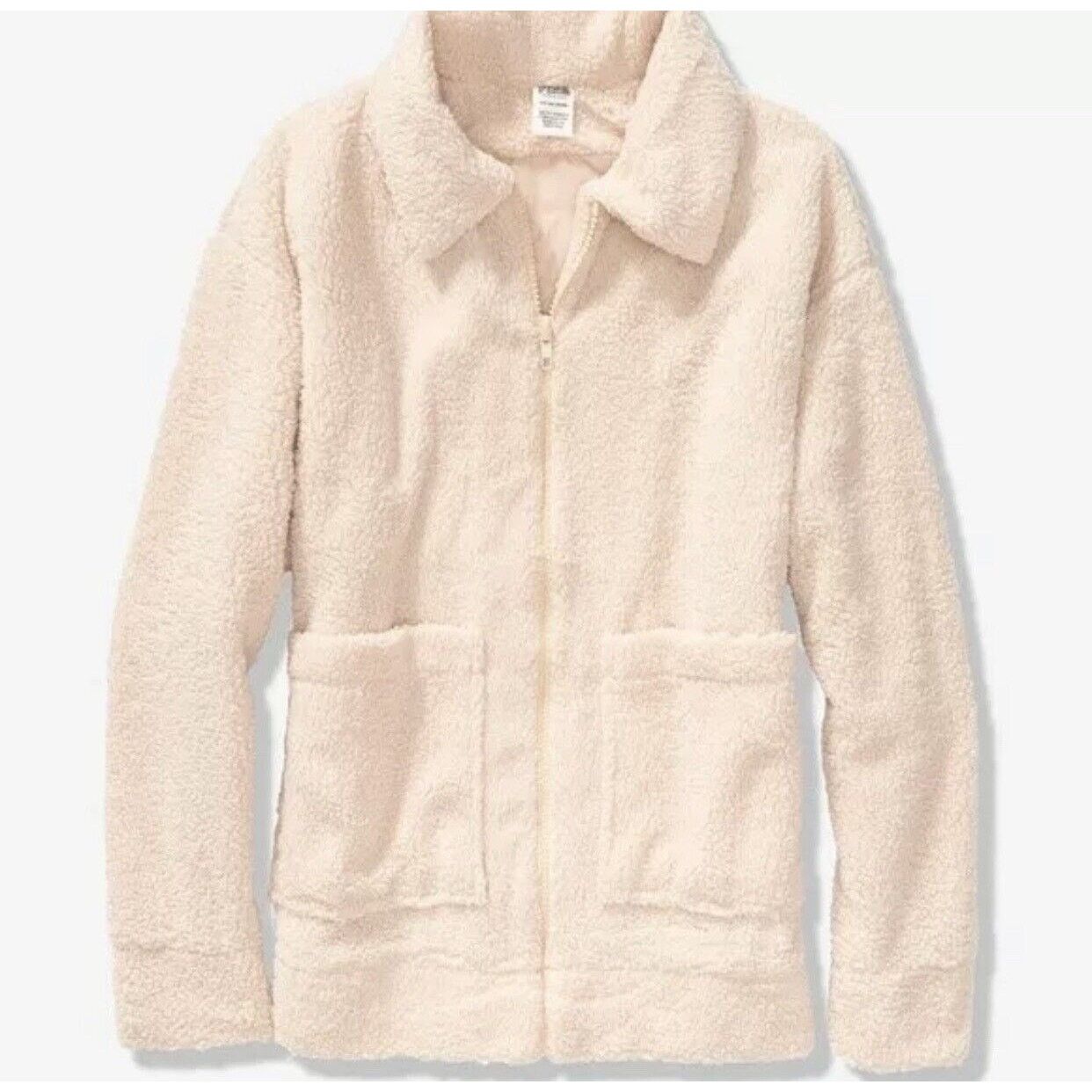 Pink PINK Sherpa Teddy Jacket Womens Size Large Full Zip Size L / US 10 / IT 46 - 12 Thumbnail