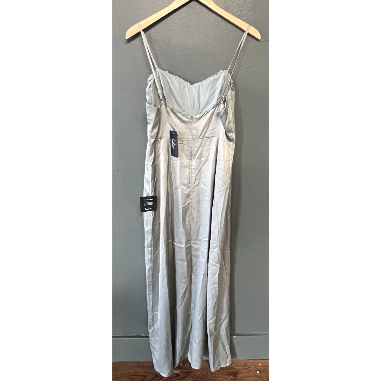 Lulus Lulus Womens Gray Sleeveless Midi Slip Dress NWT Size L Size L / US 10 / IT 46 - 2 Thumbnail