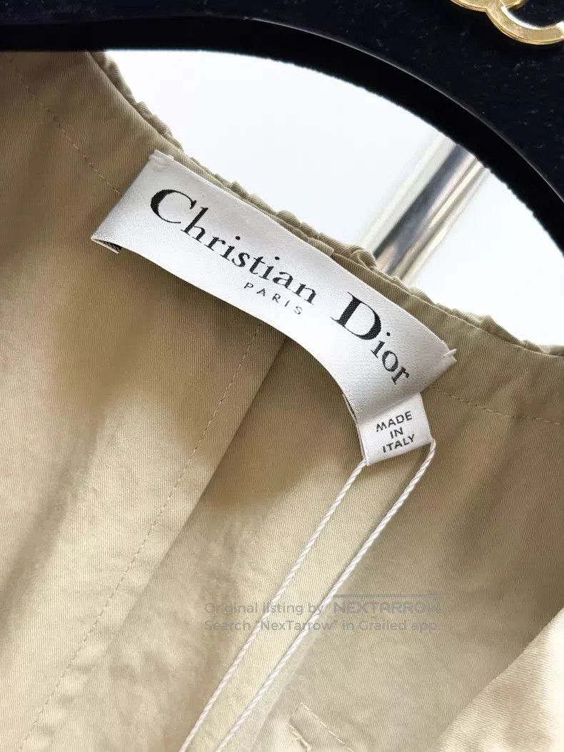 Dior Dior Embroidered bee lotus leaf collar long-sleeved drawst Size XXS / US 00 / IT 34 - 6 Thumbnail