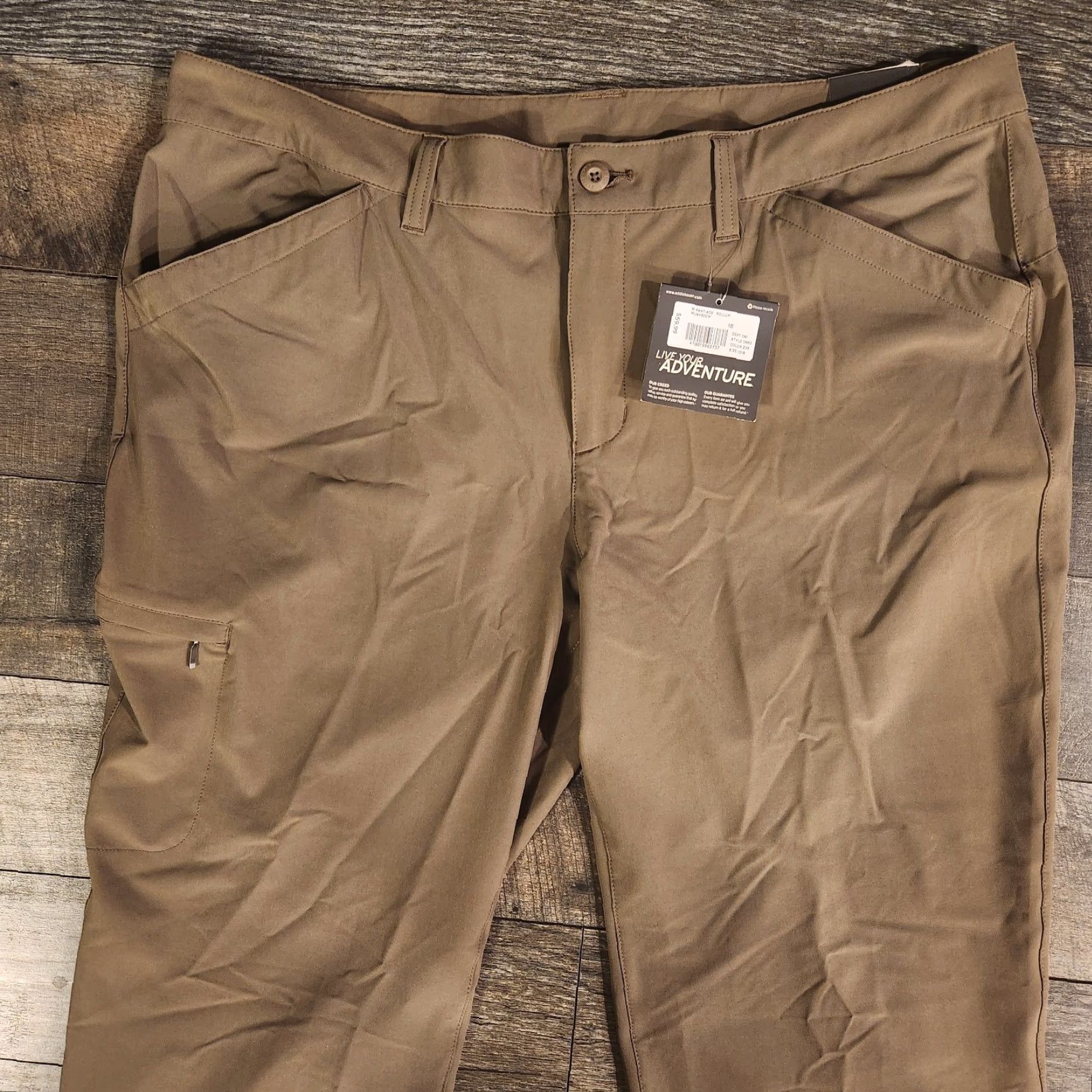 Eddie Bauer VINTAGE? No. Eddie Bauer Women Pants 18 Khaki Travex 0663 Adventure Roll Up Cargo Outdoor Pants Size 40" / US 18 - 3 Thumbnail