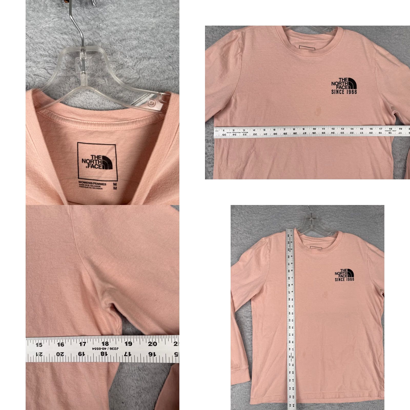 The North Face VINTAGE? No — The North Face Shirt Women Medium Pink Long Sleeve Crew Neck 100% Cotton read Size M / US 6-8 / IT 42-44 - 8 Thumbnail